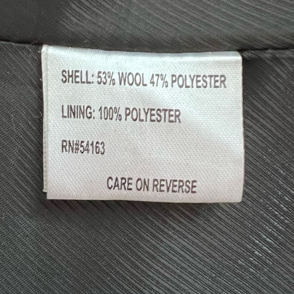 Calvin Klein medium length wool jacket with extra big neck - Size 6 - Picture 9 of 9